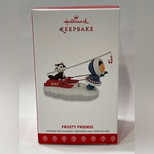 Hallmark Keepsake 2017 Frosty Friends Christmas Tree Ornament Husky& Eskimo NEW